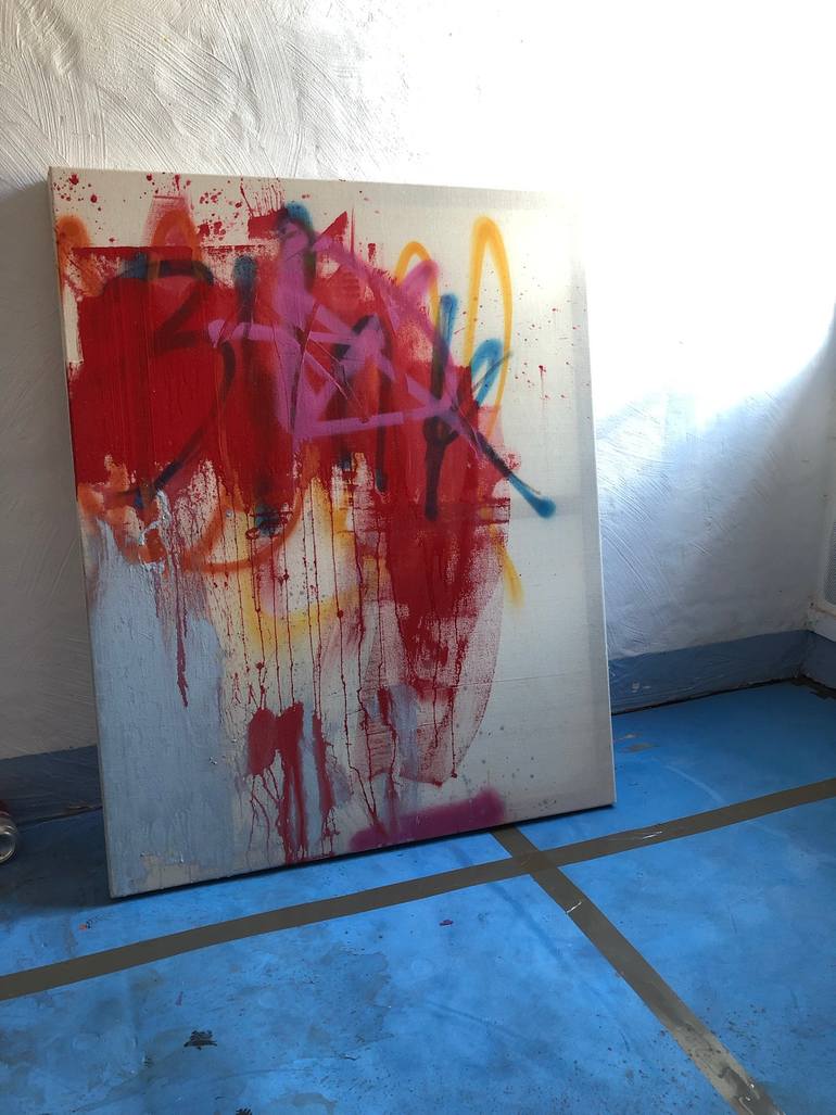 Original Abstract Expressionism Abstract Painting by Tim Fawcett