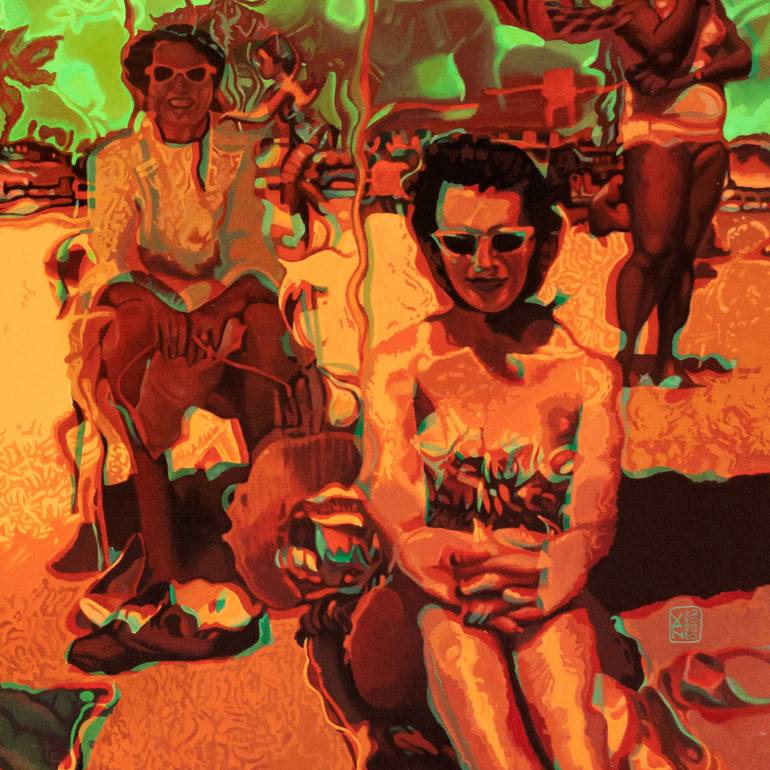 Original Contemporary Beach Painting by Didier Van Sprengel
