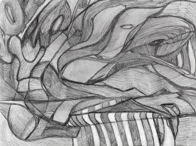 Original Abstract Expressionism Abstract Drawing by Veronika Childs
