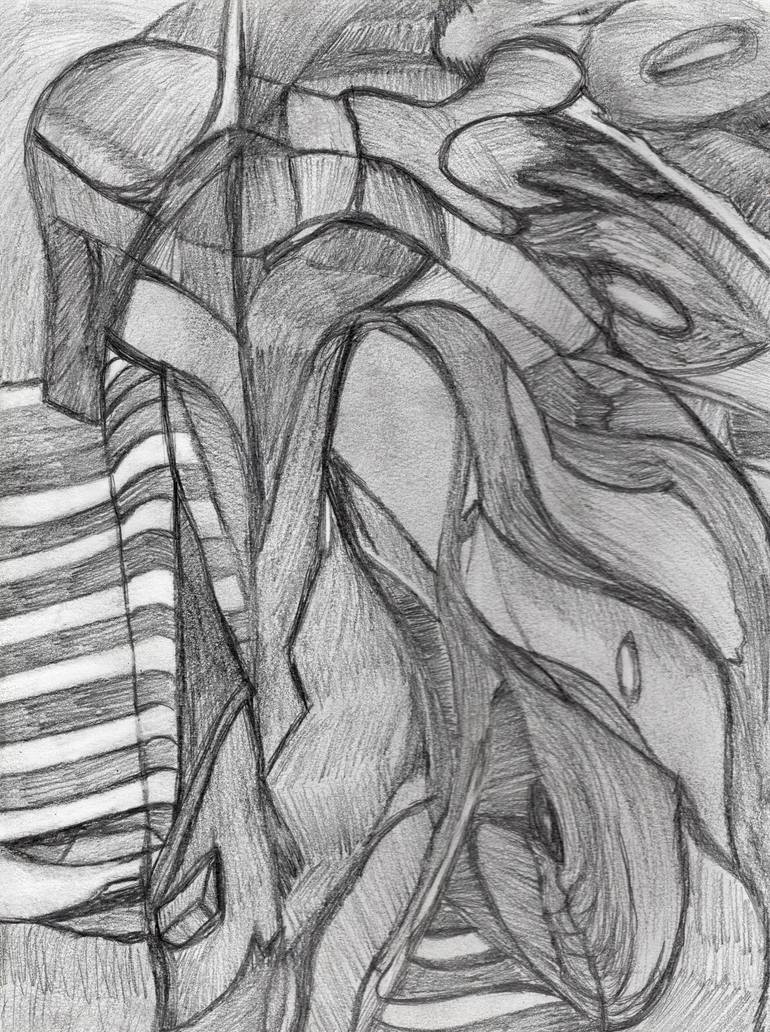 Original Abstract Expressionism Abstract Drawing by Veronika Childs