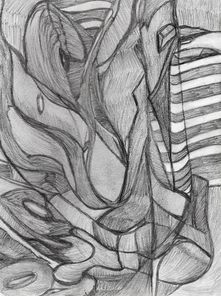 Original Abstract Expressionism Abstract Drawing by Veronika Childs