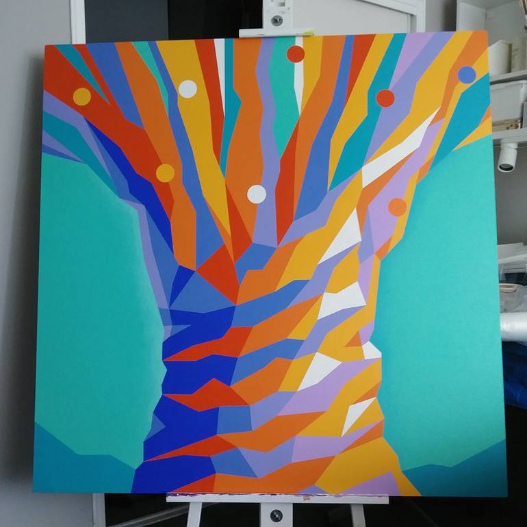 Original Conceptual Abstract Painting by Denys Golden