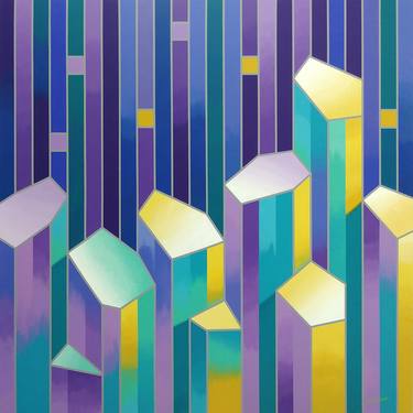 Original Geometric Paintings by Denys Golden