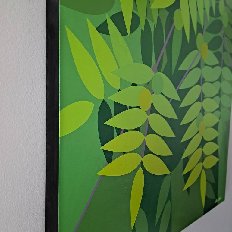 Original Abstract Botanic Painting by Denys Golden