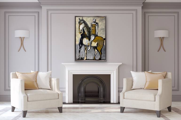 Original Expressionism Horse Painting by James Koskinas