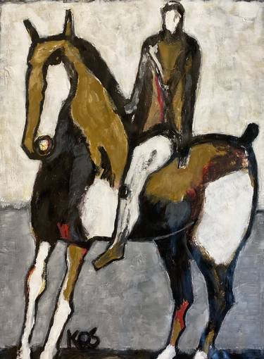 Ochre Horse and Rider thumb