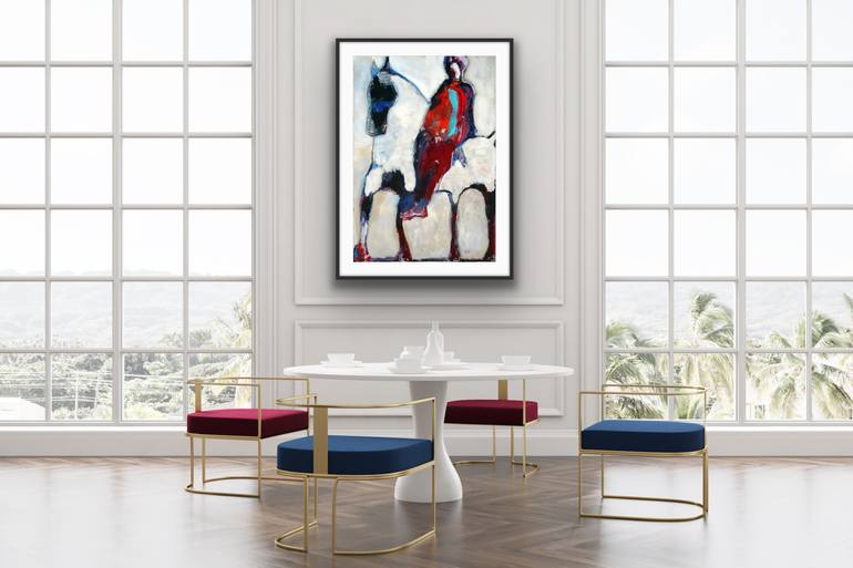 Original Expressionism Horse Painting by James Koskinas