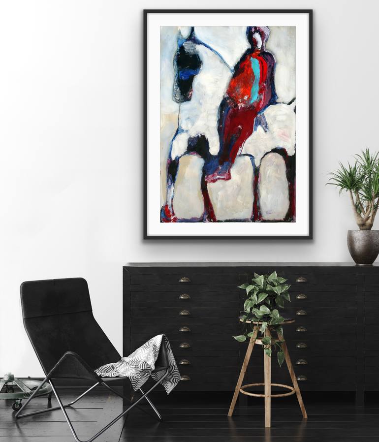 Original Expressionism Horse Painting by James Koskinas