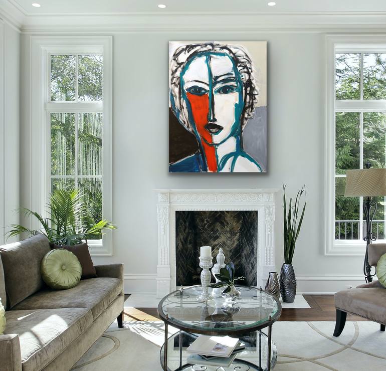 Original Expressionism Portrait Painting by James Koskinas