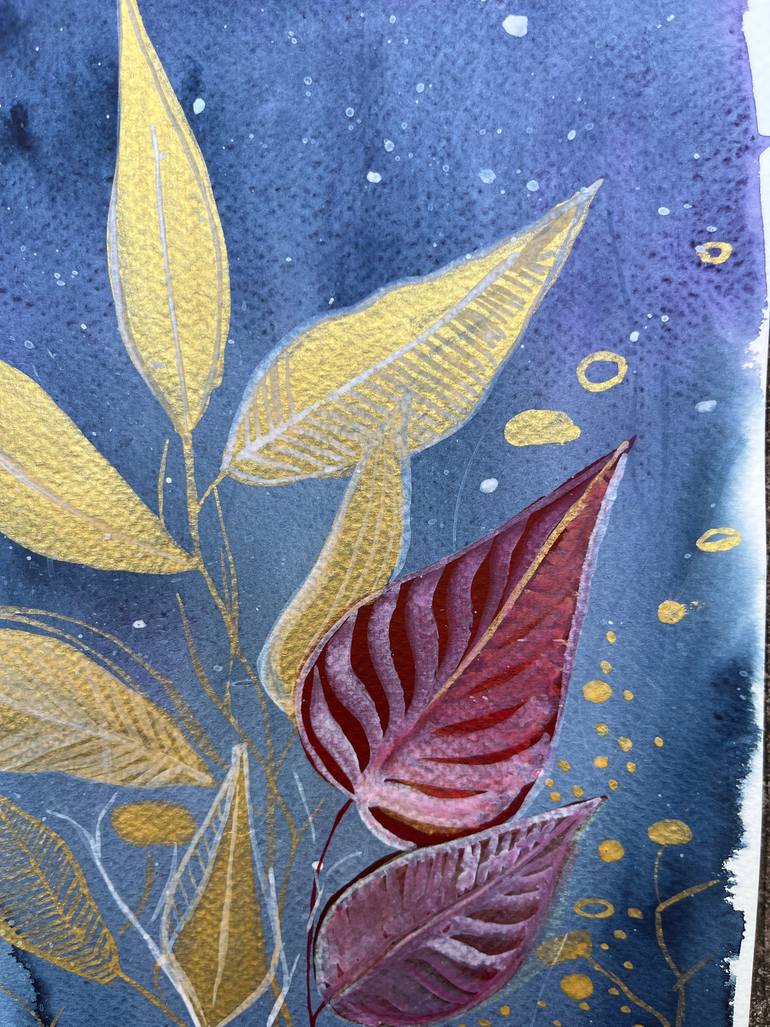Original Abstract Floral Painting by Ina April