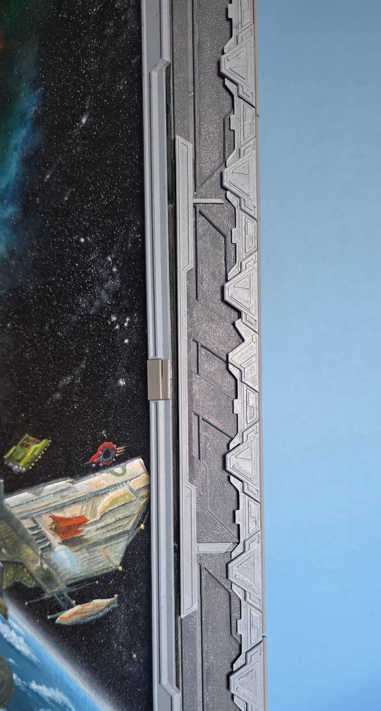 Original Surrealism Outer Space Painting by Gregor Wisniewski