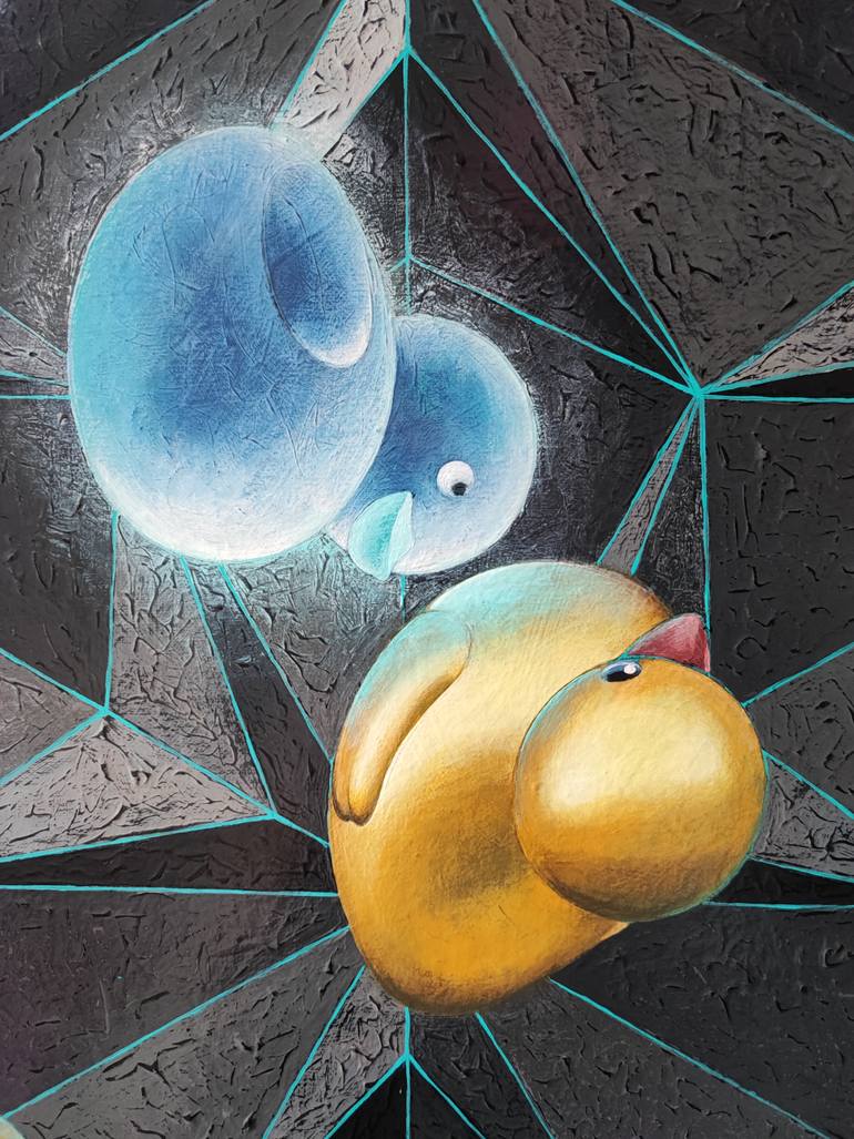 Original Conceptual Children Painting by Veronika Tarasova