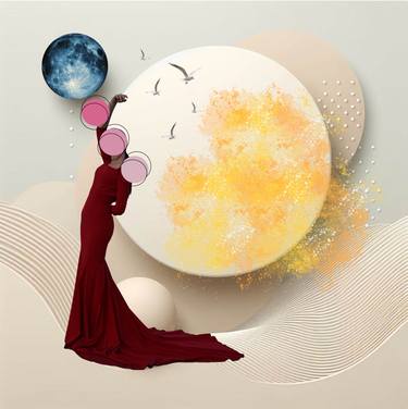 Original Portraiture People Mixed Media by Carmelita Iezzi