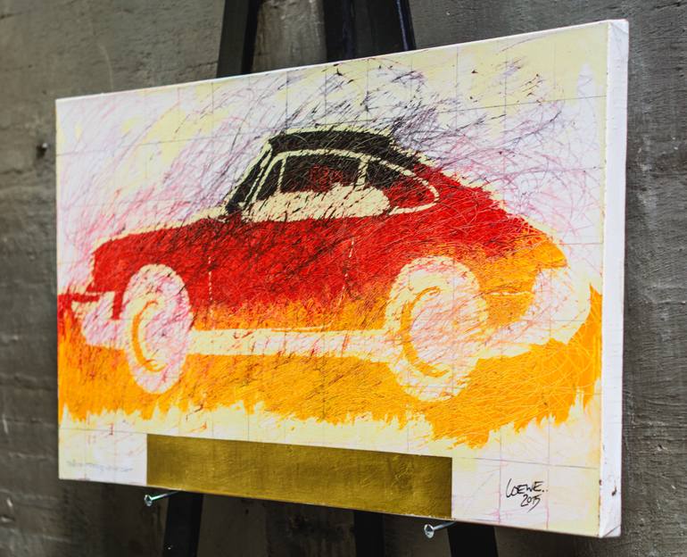 Original Abstract Geometric Painting by Wolfgang Loewe