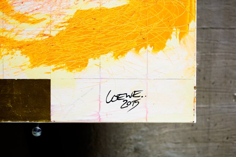 Original Abstract Geometric Painting by Wolfgang Loewe
