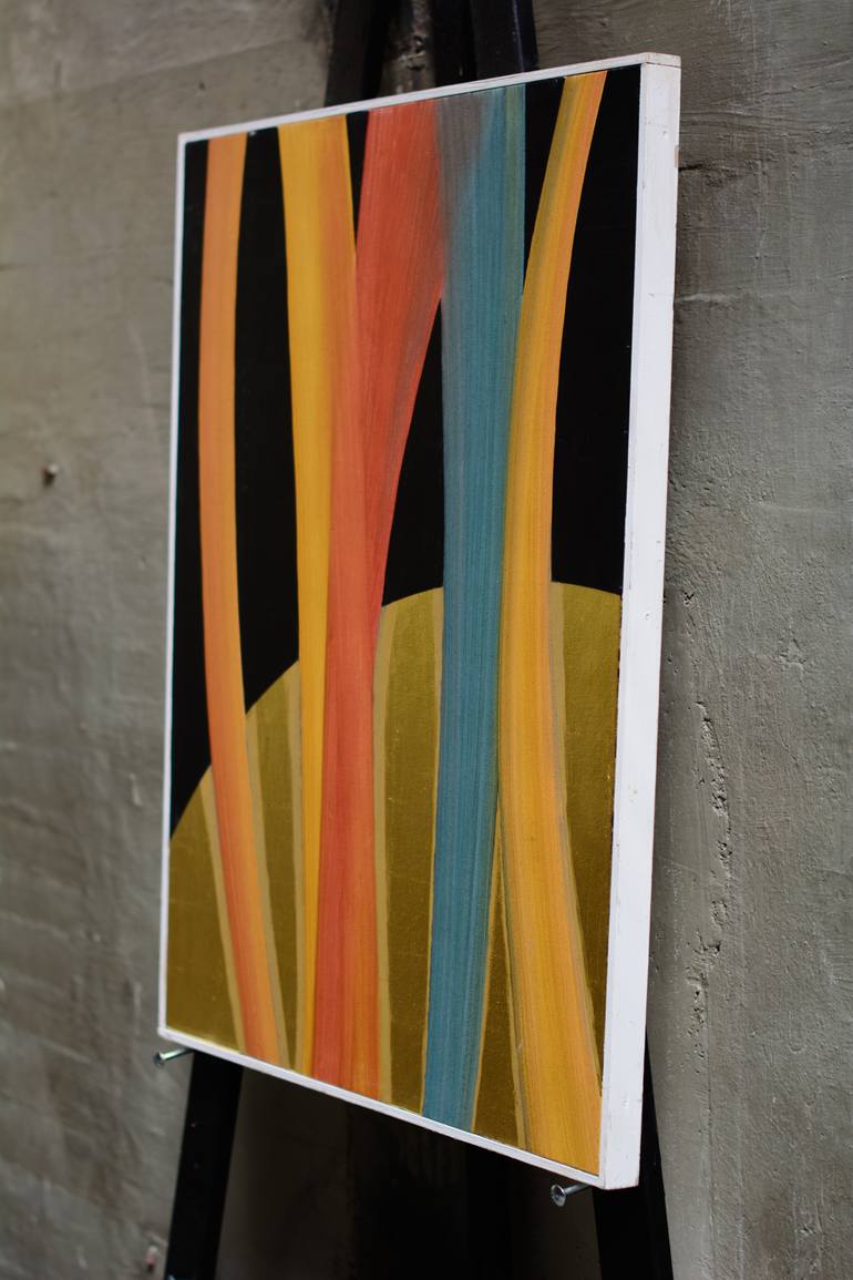 Original Geometric Abstract Painting by Wolfgang Loewe