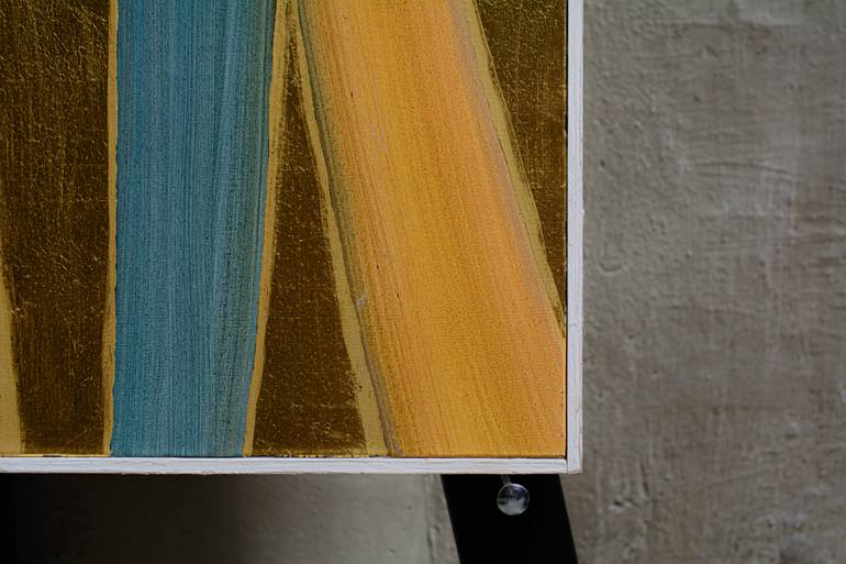 Original Geometric Abstract Painting by Wolfgang Loewe