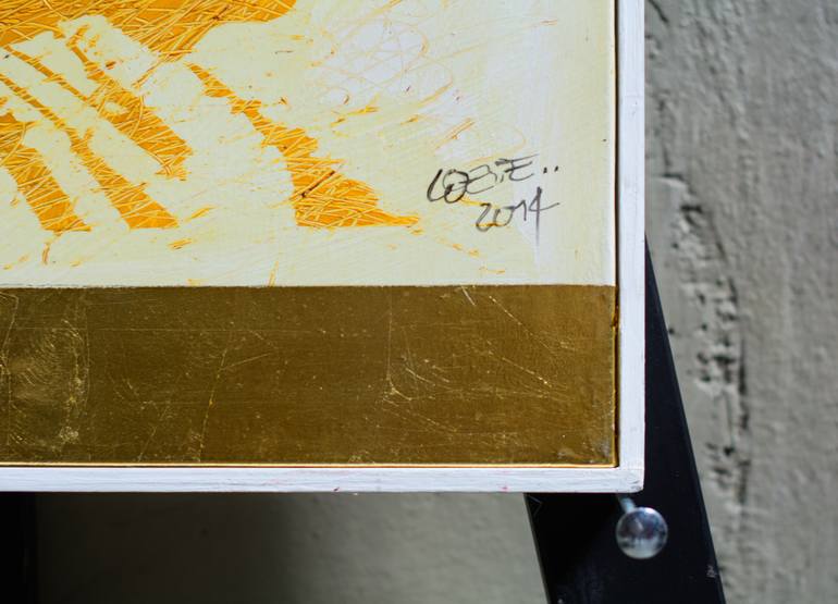 Original Abstract Geometric Painting by Wolfgang Loewe