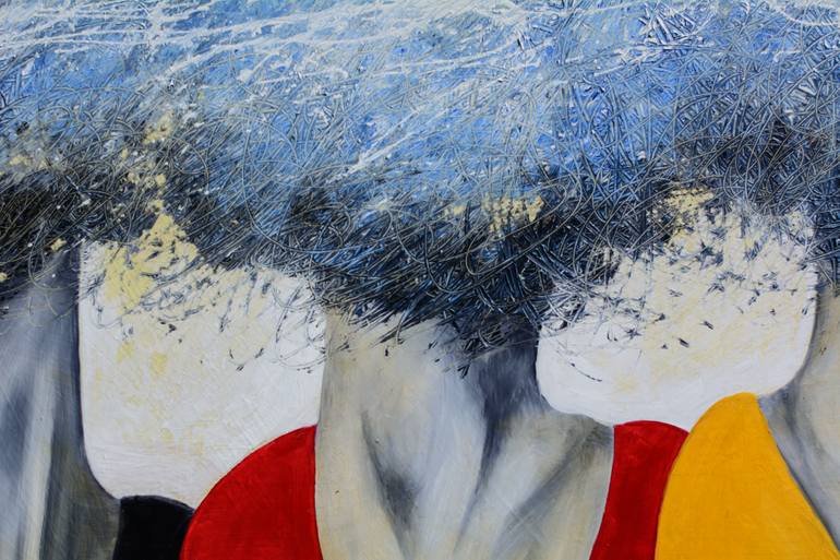 Original Geometric Abstract Mixed Media by Wolfgang Loewe