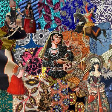 Original Contemporary Patterns Mixed Media by Behnaz Chahkandi