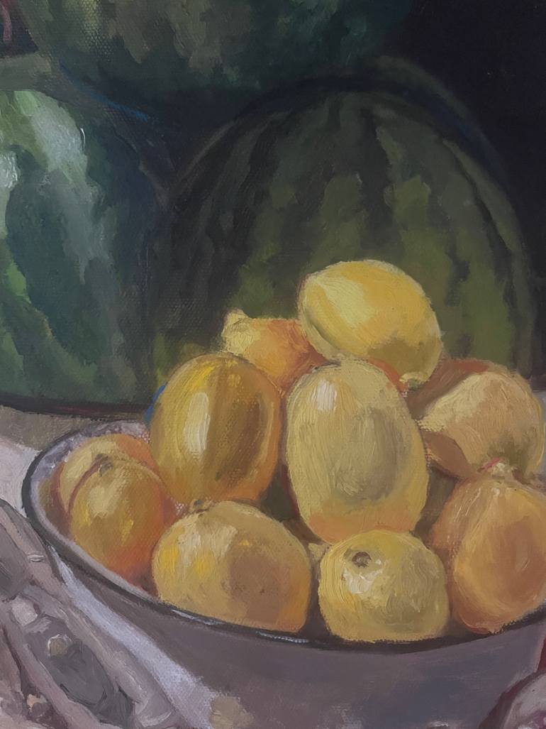 Original Classicism Food & Drink Painting by Victoria Kukuy