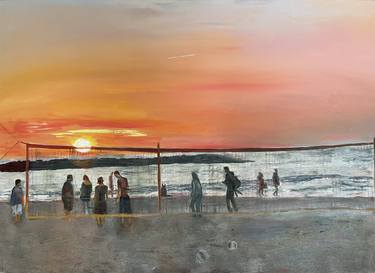 Original Contemporary Beach Painting by Victoria Kukuy