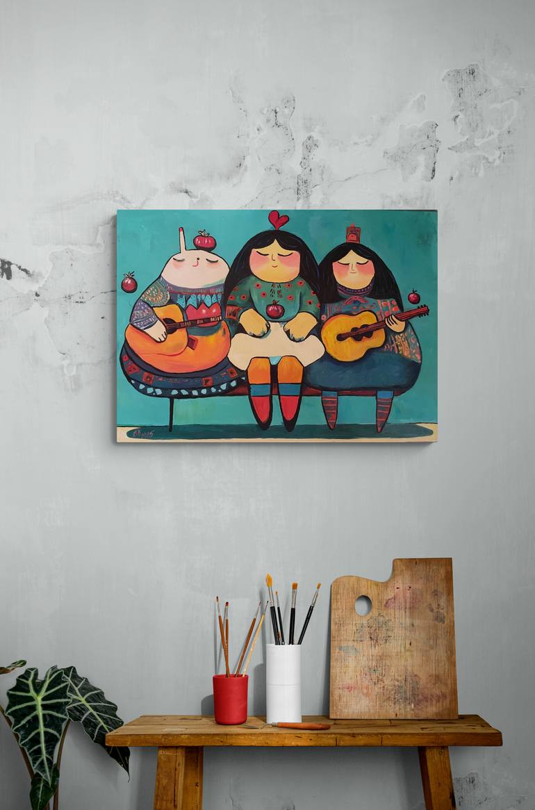 Original Conceptual Music Painting by Victoria Kukuy