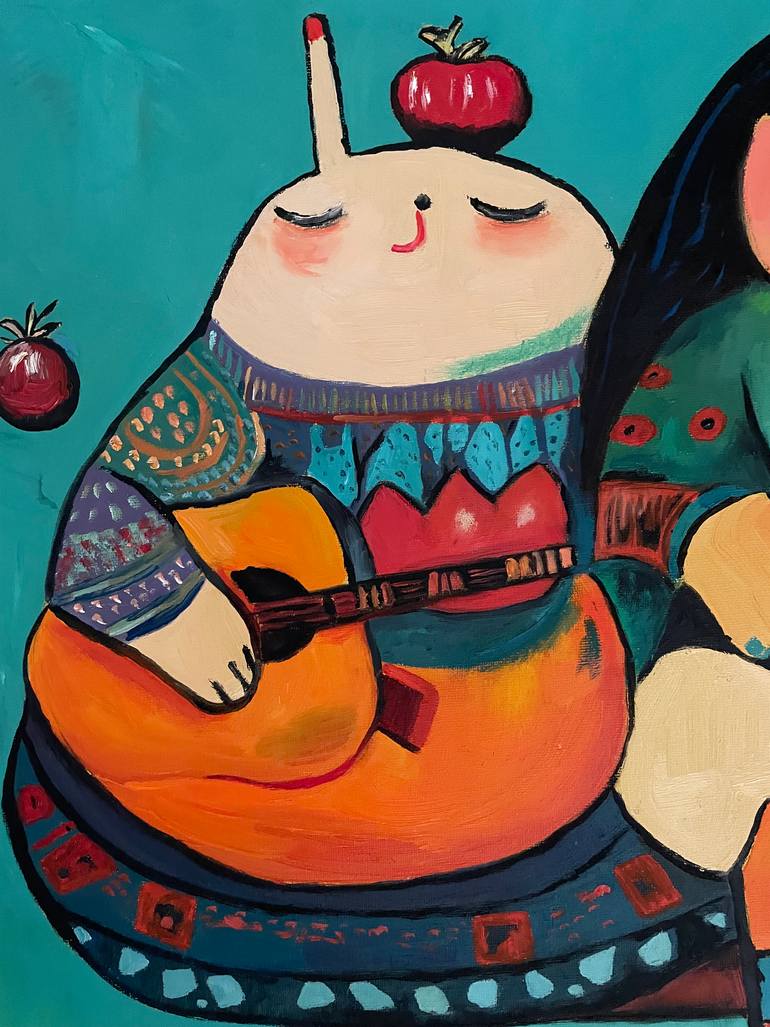 Original Conceptual Music Painting by Victoria Kukuy