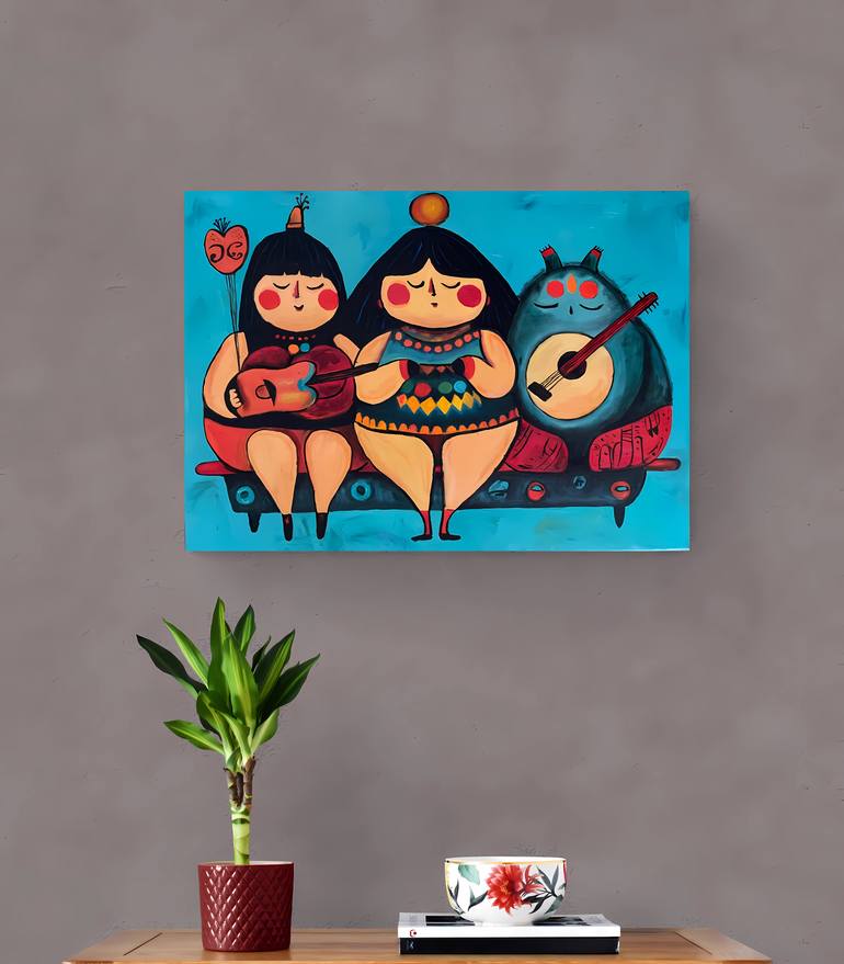 Original Conceptual Music Painting by Victoria Kukuy