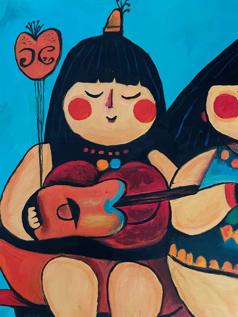 Original Conceptual Music Painting by Victoria Kukuy