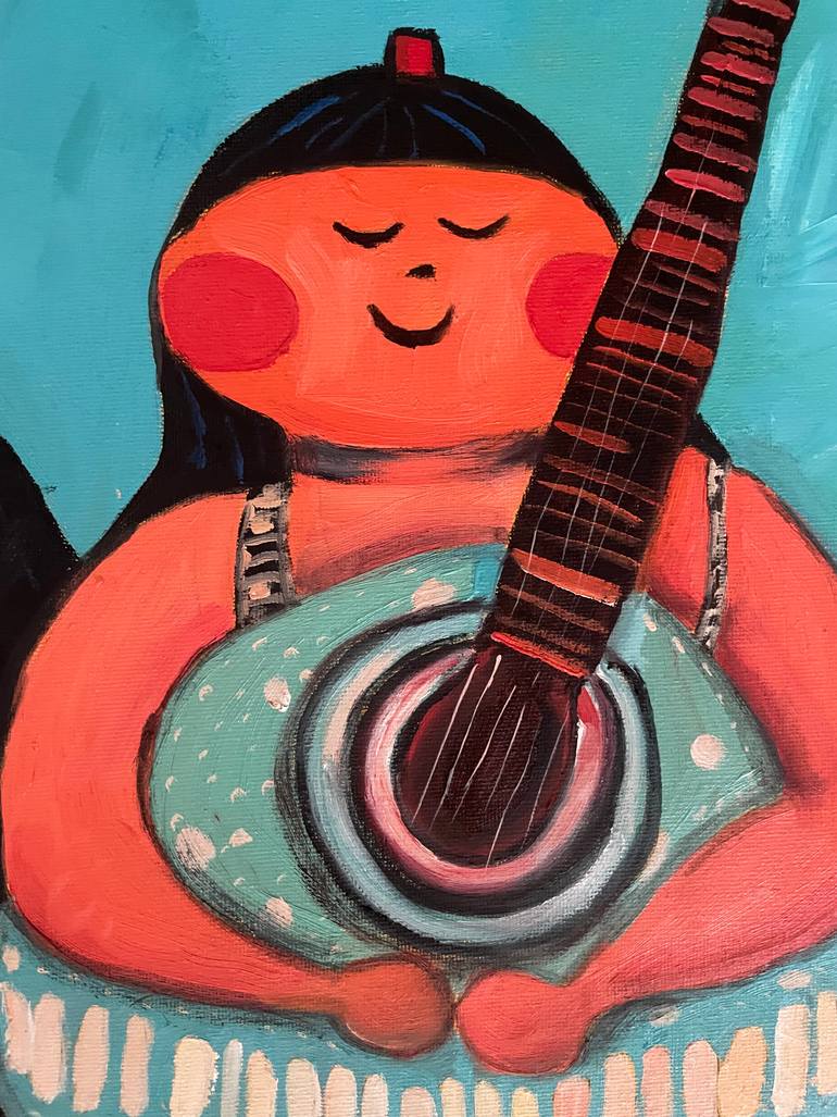 Original Folk Music Painting by Victoria Kukuy