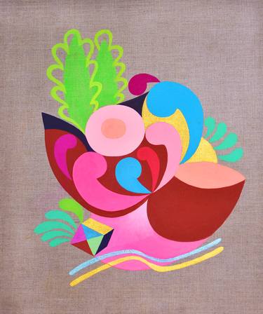 Original Geometric Abstract Painting by Victoria Lobregat