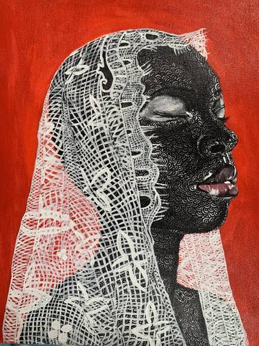 Original Contemporary Women Mixed Media by Leonard Amimo