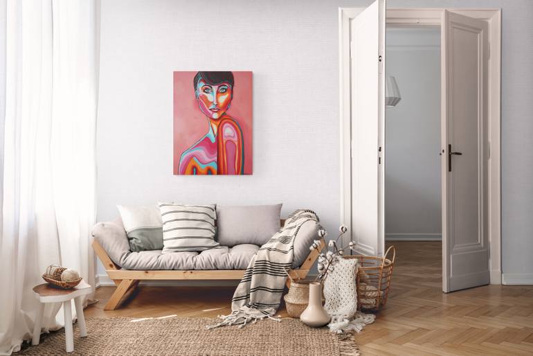 Original Abstract Expressionism Women Painting by Pretty Bird Studio
