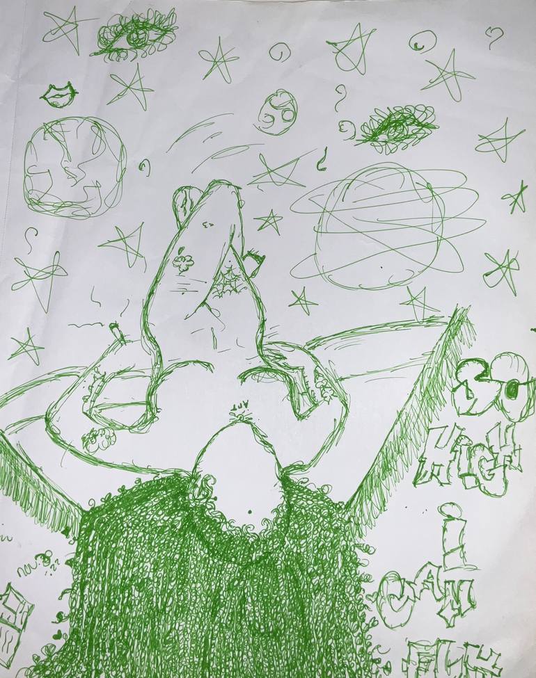 Original Contemporary Abstract Drawing by Ja'Niya Ragland