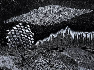 Original Surrealism Landscape Drawing by Joery Campos