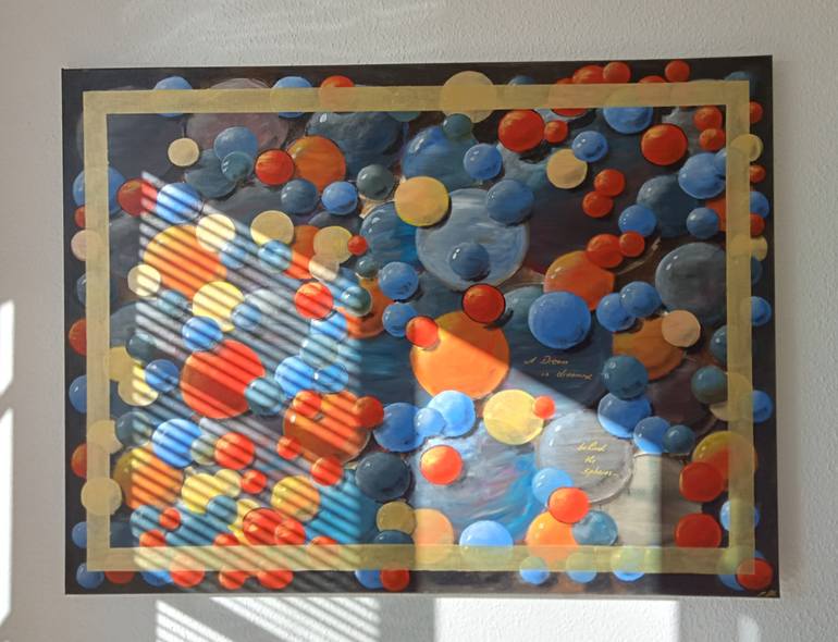 Original Abstract Outer Space Painting by Jo La