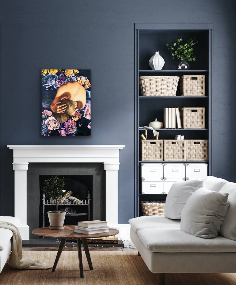 Original Figurative Floral Painting by Trisha Lambi