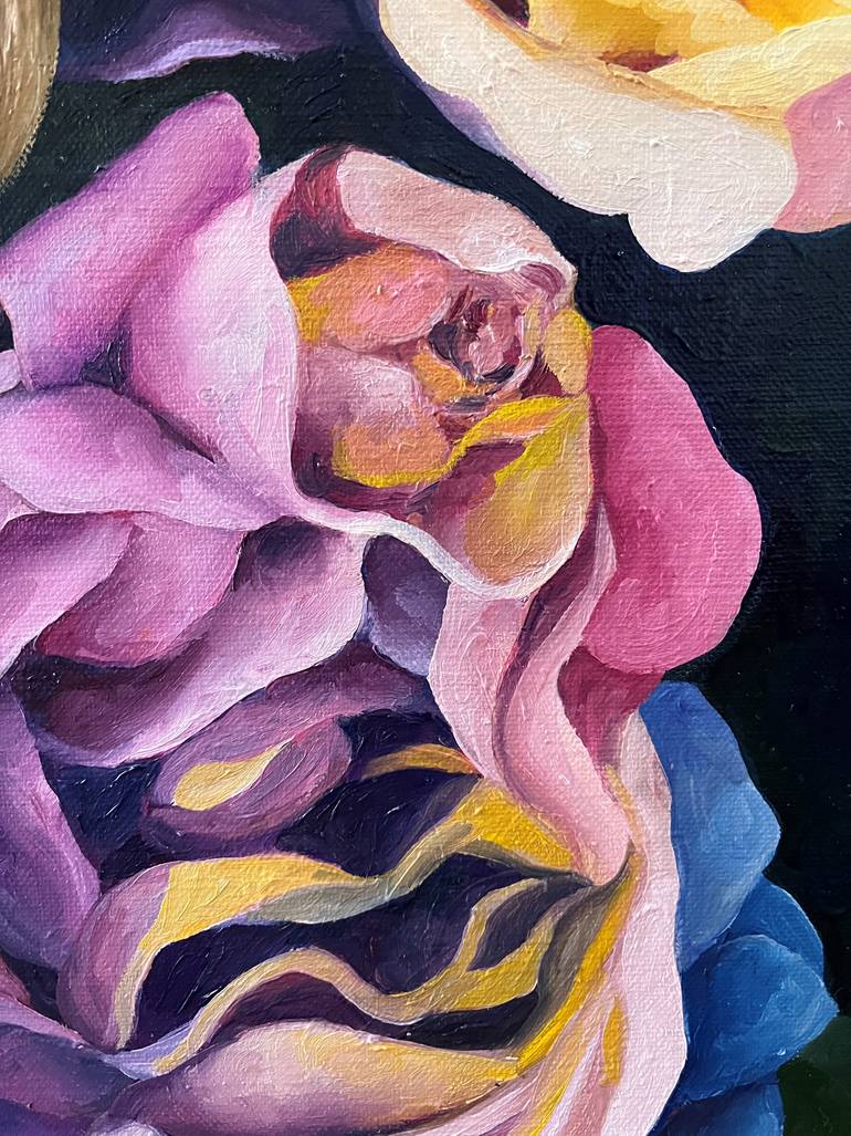 Original Figurative Floral Painting by Trisha Lambi