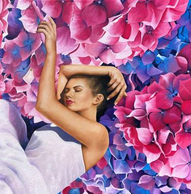 Original Figurative Floral Paintings by Trisha Lambi