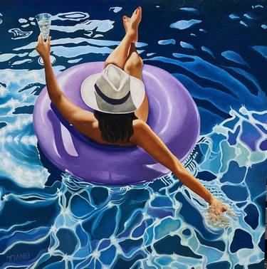 Original Figurative Beach Paintings by Trisha Lambi