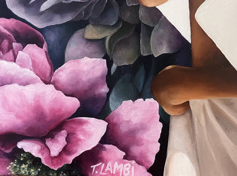 Original Figurative Floral Painting by Trisha Lambi