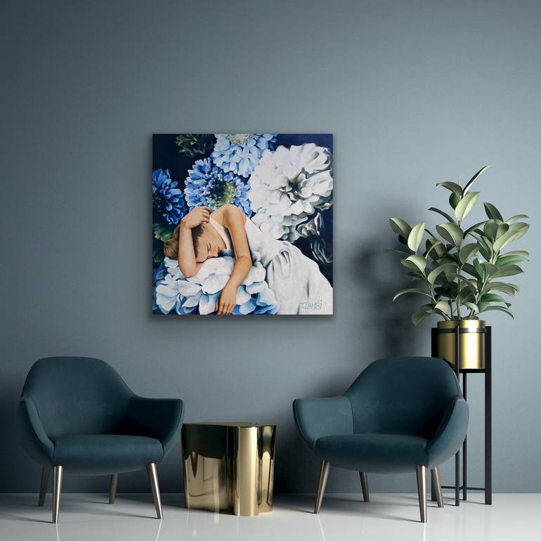 Original Figurative Floral Painting by Trisha Lambi