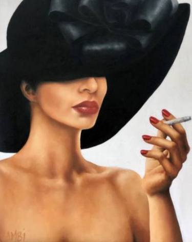 Original Photorealism People Painting by Trisha Lambi
