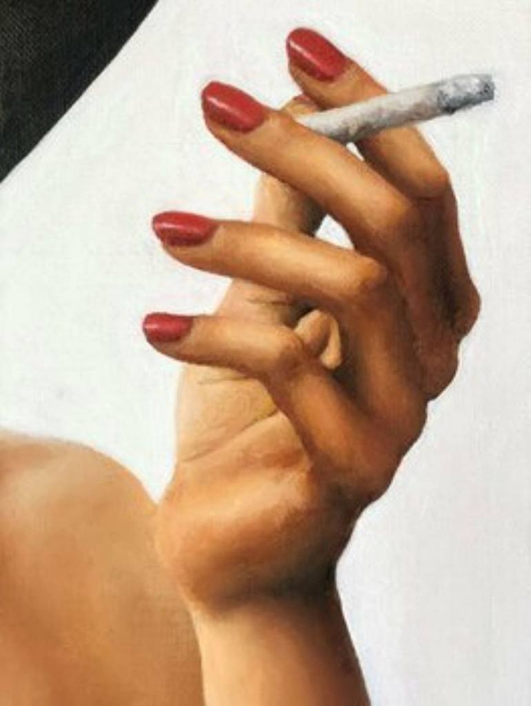 Original Photorealism People Painting by Trisha Lambi