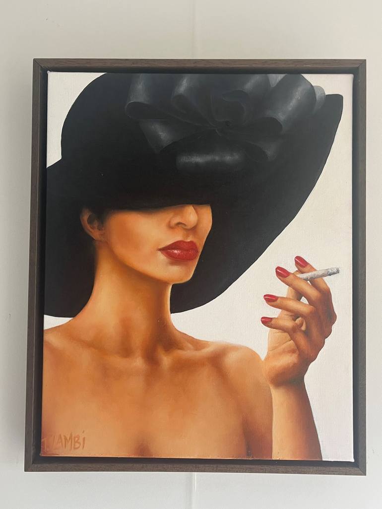 Original Photorealism People Painting by Trisha Lambi