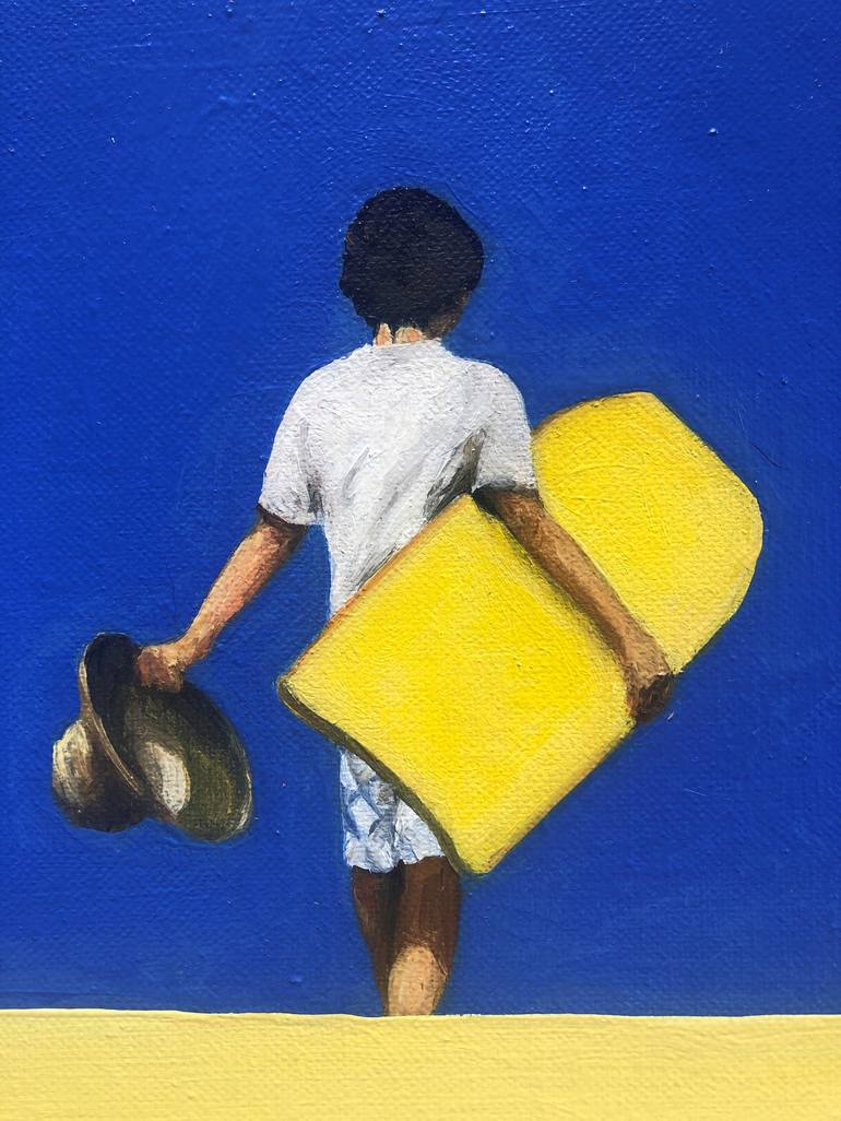 Original Figurative Beach Painting by Trisha Lambi