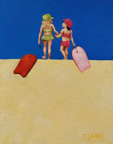 Original Realism Beach Paintings by Trisha Lambi