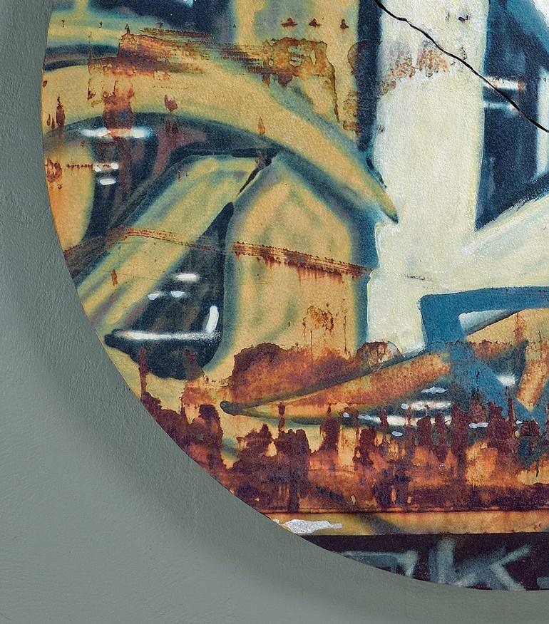 Original Abstract Graffiti Mixed Media by Sandy Sanders