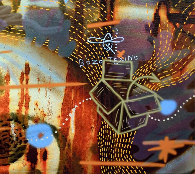Original Abstract Graffiti Painting by Sandy Sanders